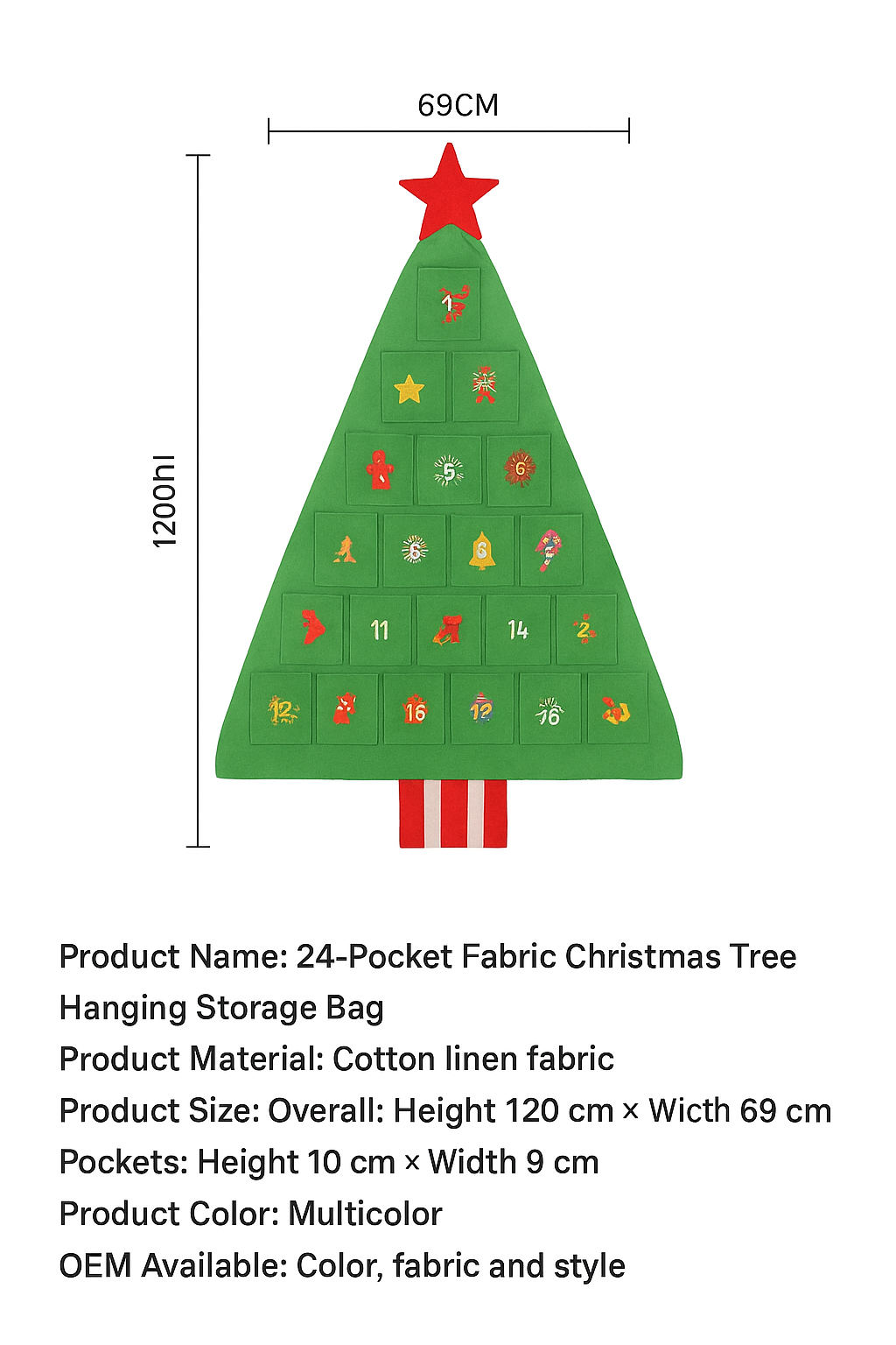 Holiday Countdown Pocket Tree