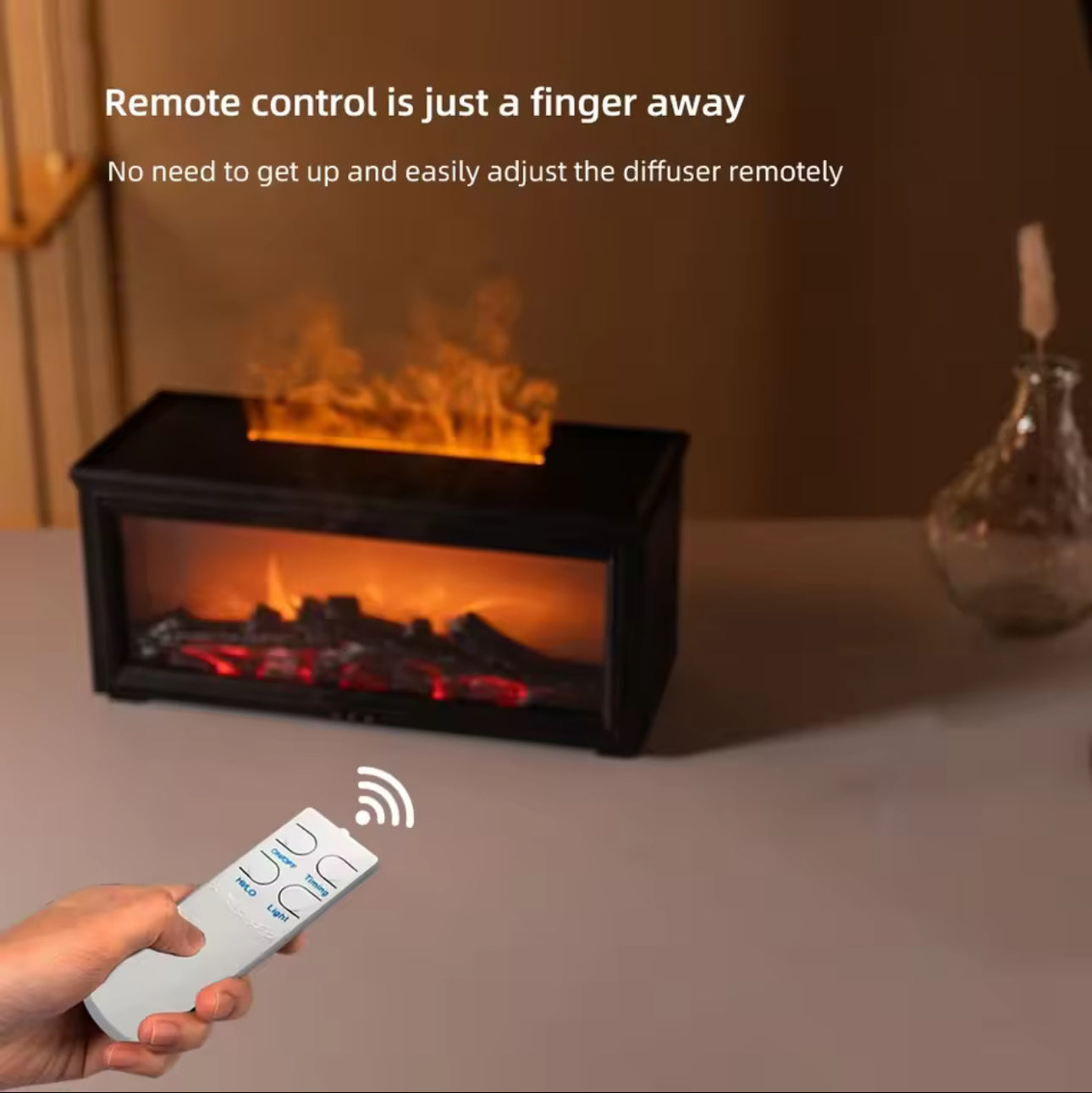 Simulated Fireplace Flame Aroma Diffuser & Humidifier