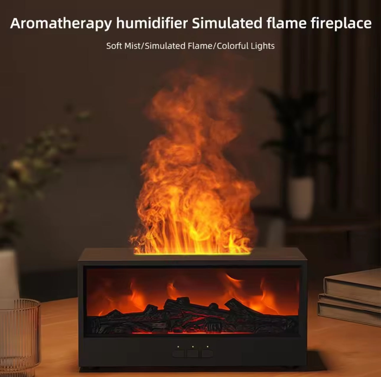 Simulated Fireplace Flame Aroma Diffuser & Humidifier