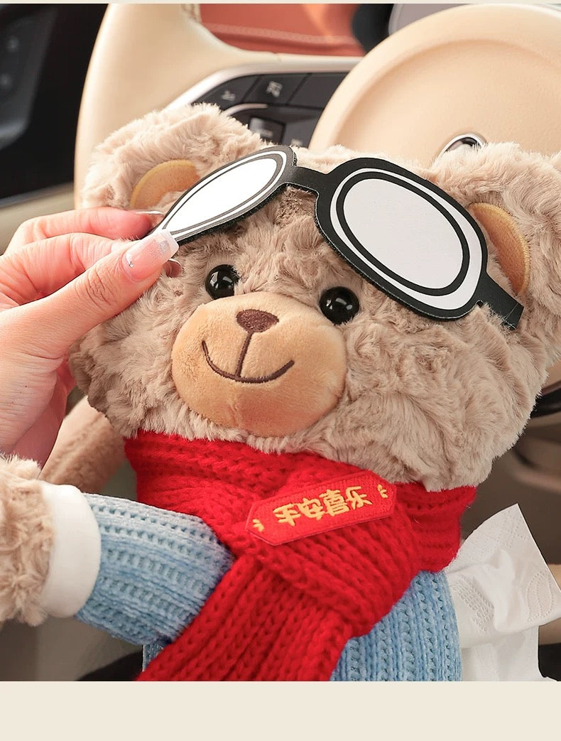 Teddy Bear Car Tissue Box