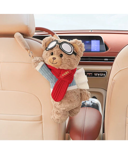 Teddy Bear Car Tissue Box