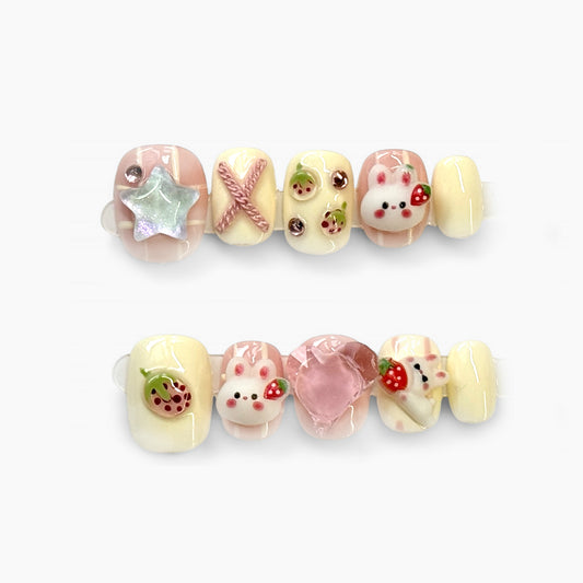 Kawaii Bunny & Creamy Nails